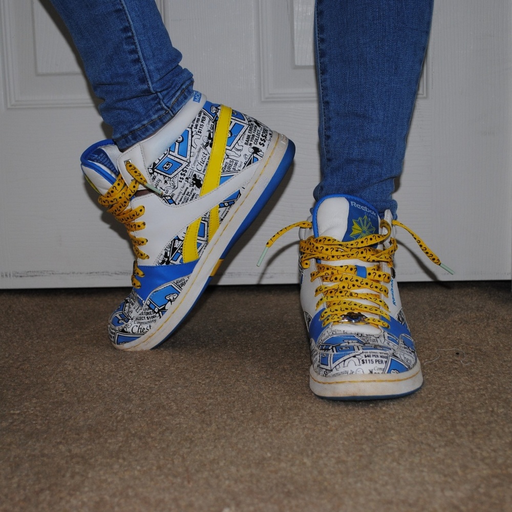 Reebok Monopoly HighTop Tennis Shoes